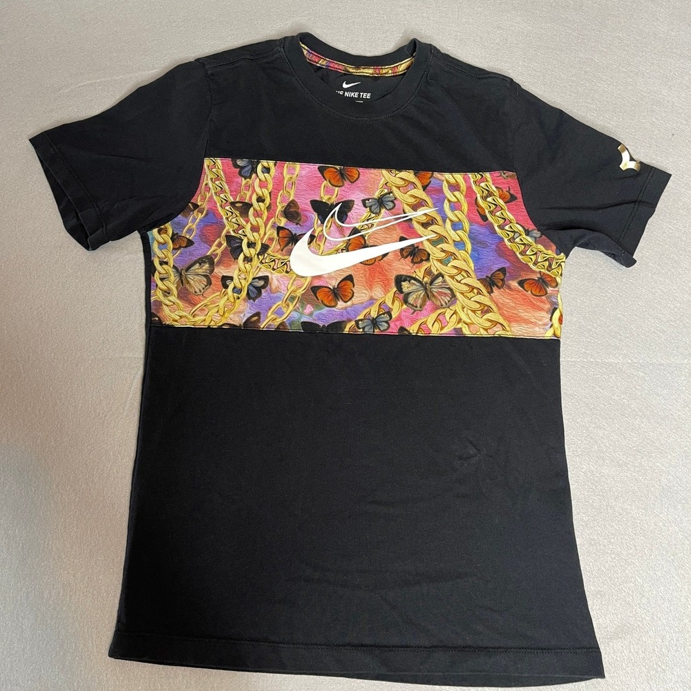 Nike Tee Black‎ Butterfly Gold Chain Graphic Kevin Durant Shirt